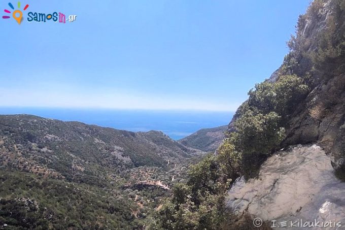 The view of Kiourka ravine, from the cave